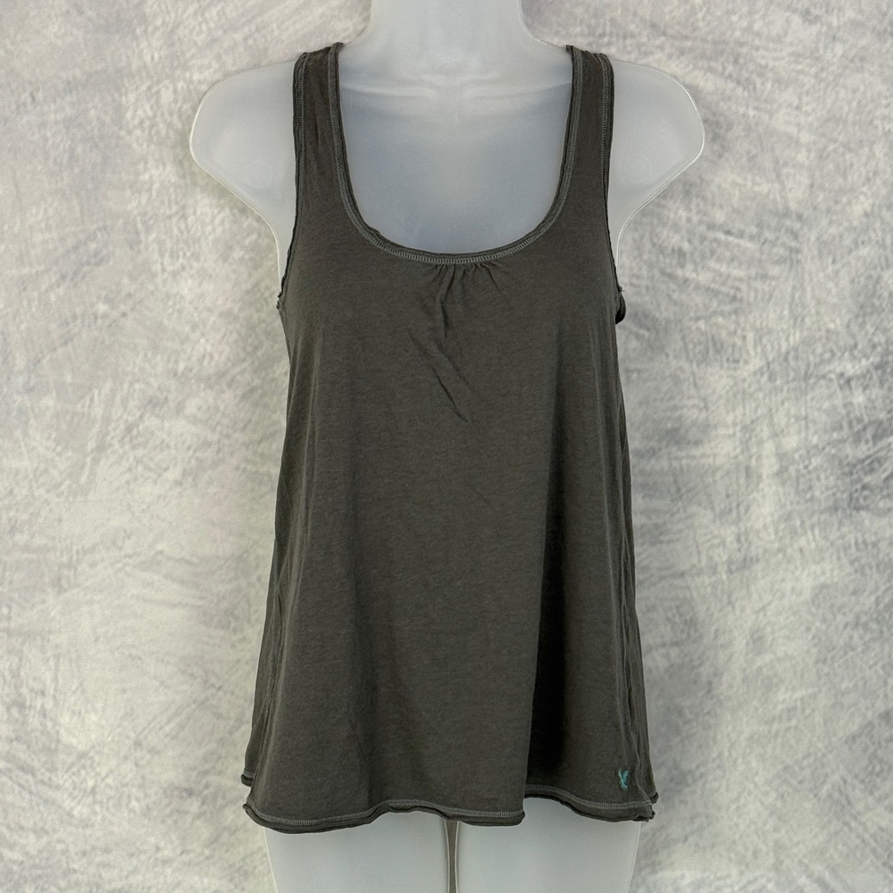 Vtg Y2k American Eagle Womens Tank Top sz M logo layering‎ long Elena Gilbert